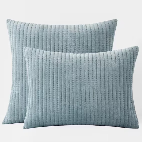 The Company Store
Legends Luxury Stitch
Velvet Blue Cotton
Quilted Sham Set Euro - Picture 1 of 9